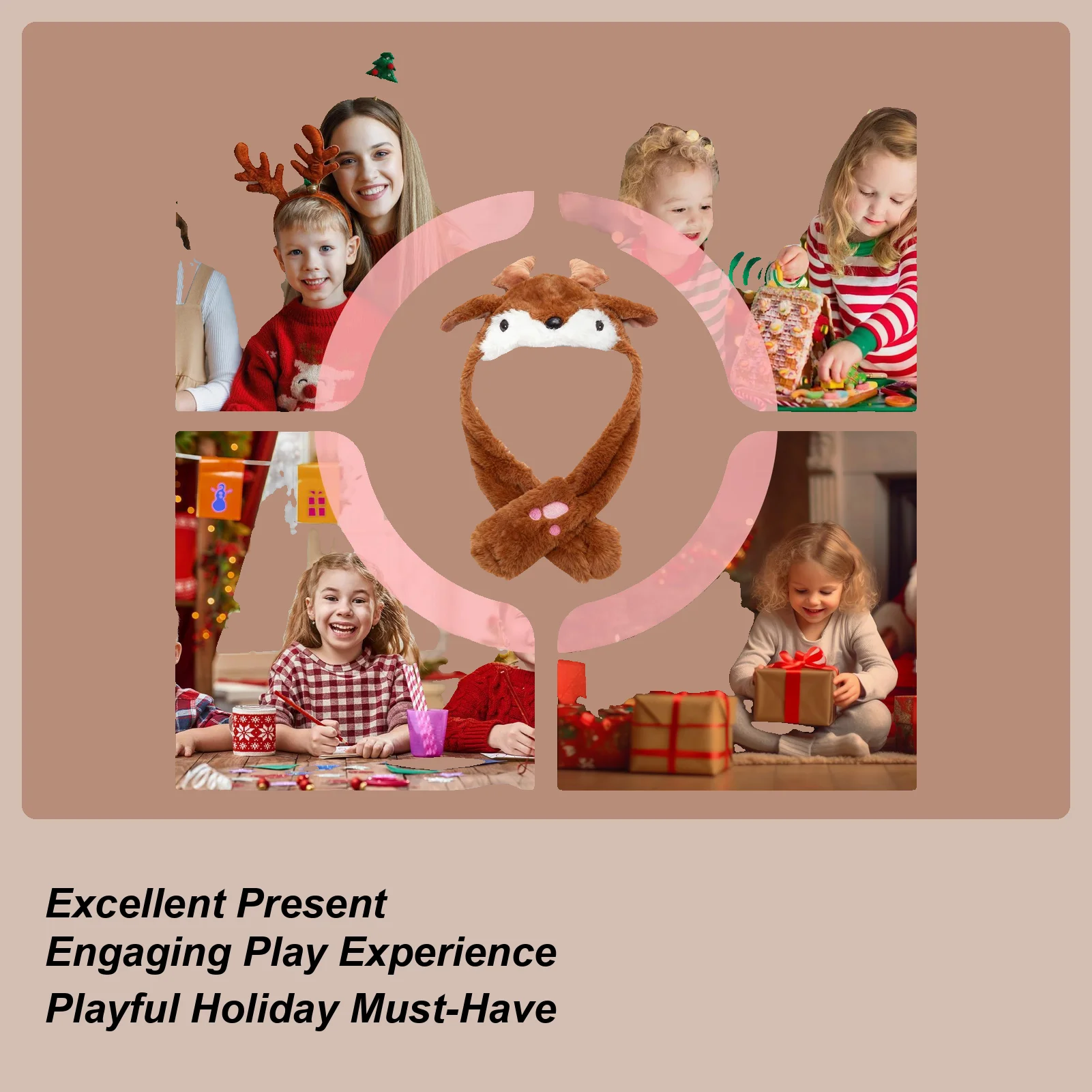 Ear Moving Hat Plush Christmas Headdress Holiday Cosplay Hat For Kids Boys Girls Cosplay Enthusiasts Content Creators Costume
Ear Moving Hat Plush Christmas Headdress Holiday Cosplay Hat For Kids Boys Girls Cosplay Enthusiasts Content Creators Costume