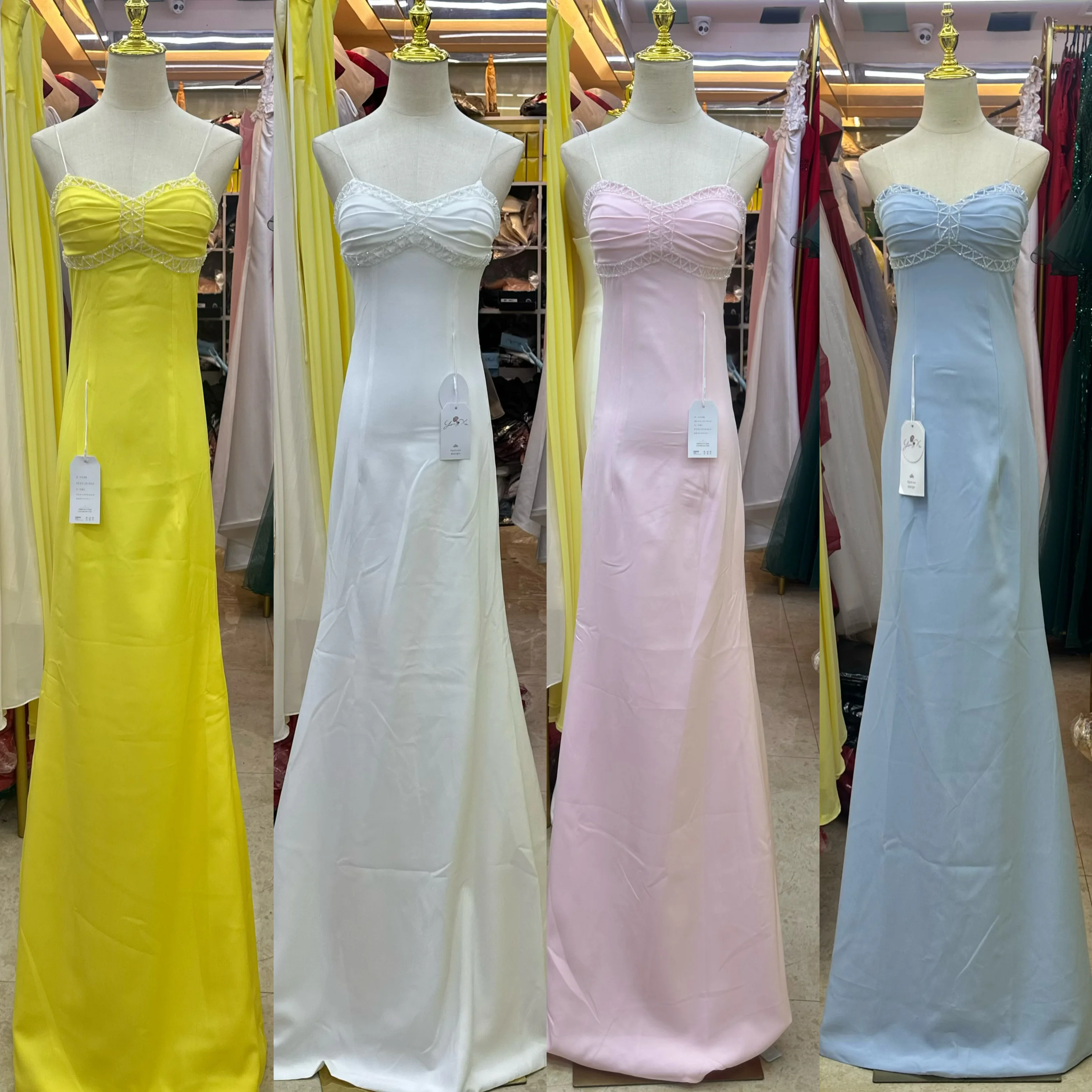 Вечернее атласное платье ручной работы с четырьмя боковыми вставками для женщин, корейский стиль, глубокий V-образный вырез, приталенное, с завышенной талией, для свадьбы, стройнящее, скрывающее живот
Вечернее атласное платье ручной работы с четырьмя боковыми вставками для женщин, корейский стиль, глубокий V-образный вырез, приталенное, с завышенной талией, для свадьбы, стройнящее, скрывающее живот