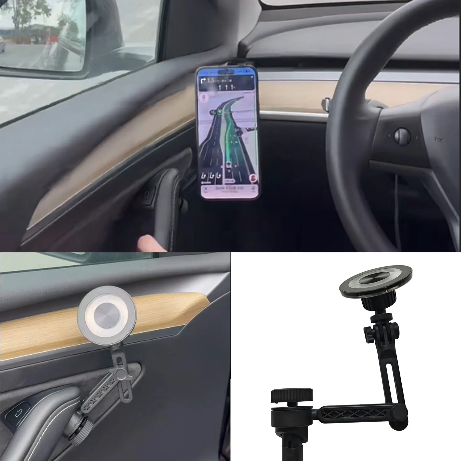 for Tesla Model Y/X/S 2021-2026 Accessories Magnetic Phone Mount Side Door Bracket 360° Rotation Compatible with All Phones
for Tesla Model Y/X/S 2021-2026 Accessories Magnetic Phone Mount Side Door Bracket 360° Rotation Compatible with All Phones