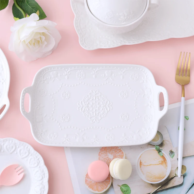 European Sle Relief Long Rectangle Cerc Plate Dert Di Baking Di Fi Plate Home Use Dining Plate Fre Sle
European Sle Relief Long Rectangle Cerc Plate Dert Di Baking Di Fi Plate Home Use Dining Plate Fre Sle