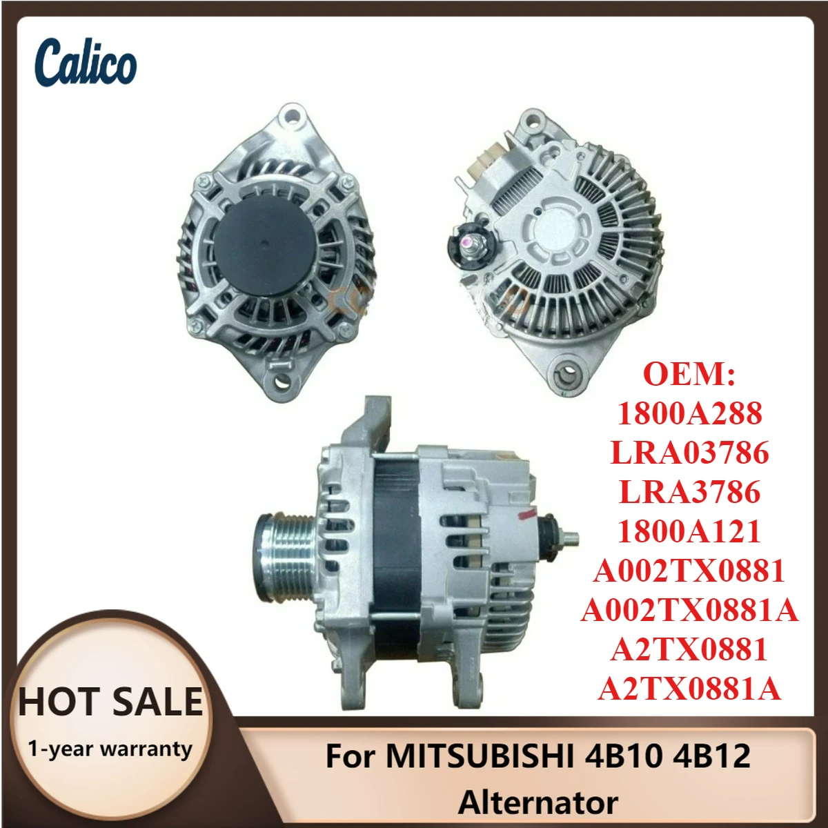 Hot Selling for MITSUBISHI 4B10 4B12 Alternator 1800A288 LRA03786 LRA3786 1800A121 A002TX0881 A002TX0881A A2TX0881 A2TX0881A
Hot Selling for MITSUBISHI 4B10 4B12 Alternator 1800A288 LRA03786 LRA3786 1800A121 A002TX0881 A002TX0881A A2TX0881 A2TX0881A