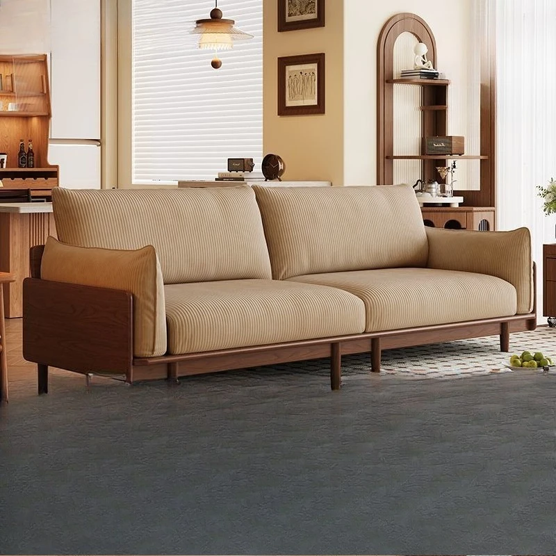 Fabric solid wood sofa removable and washable living room size apartment three people
Fabric solid wood sofa removable and washable living room size apartment three people