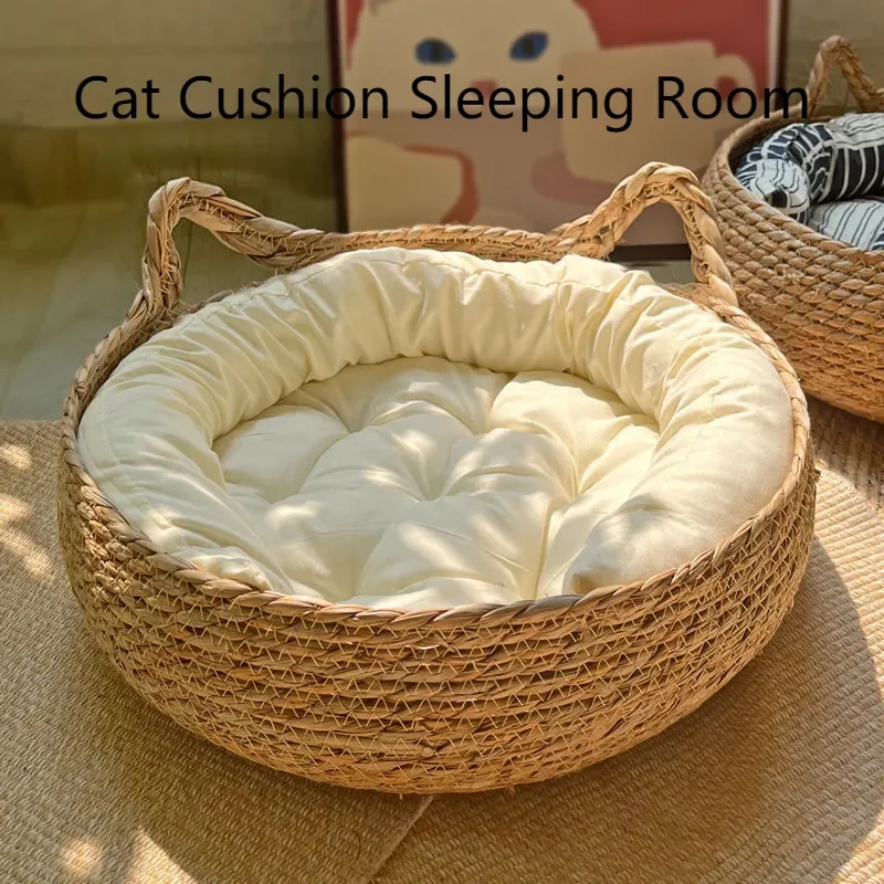 Four Seasons Universal Pure Handmade Vine Woven Cat Nest Seasonal Warmth Pad Detachable Washable Winter Pet Supplies Accessories
Four Seasons Universal Pure Handmade Vine Woven Cat Nest Seasonal Warmth Pad Detachable Washable Winter Pet Supplies Accessories