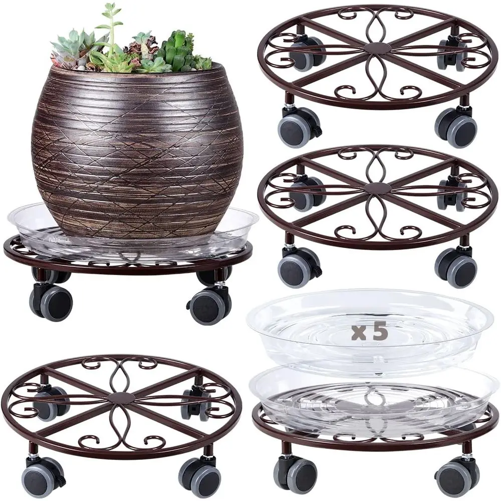 Heavy-Duty 13.5 Metal Plant Stand with Wheels, Rolling Plant Caddy for Indoor/Outdoor Use, Bronze
Heavy-Duty 13.5 Metal Plant Stand with Wheels, Rolling Plant Caddy for Indoor/Outdoor Use, Bronze