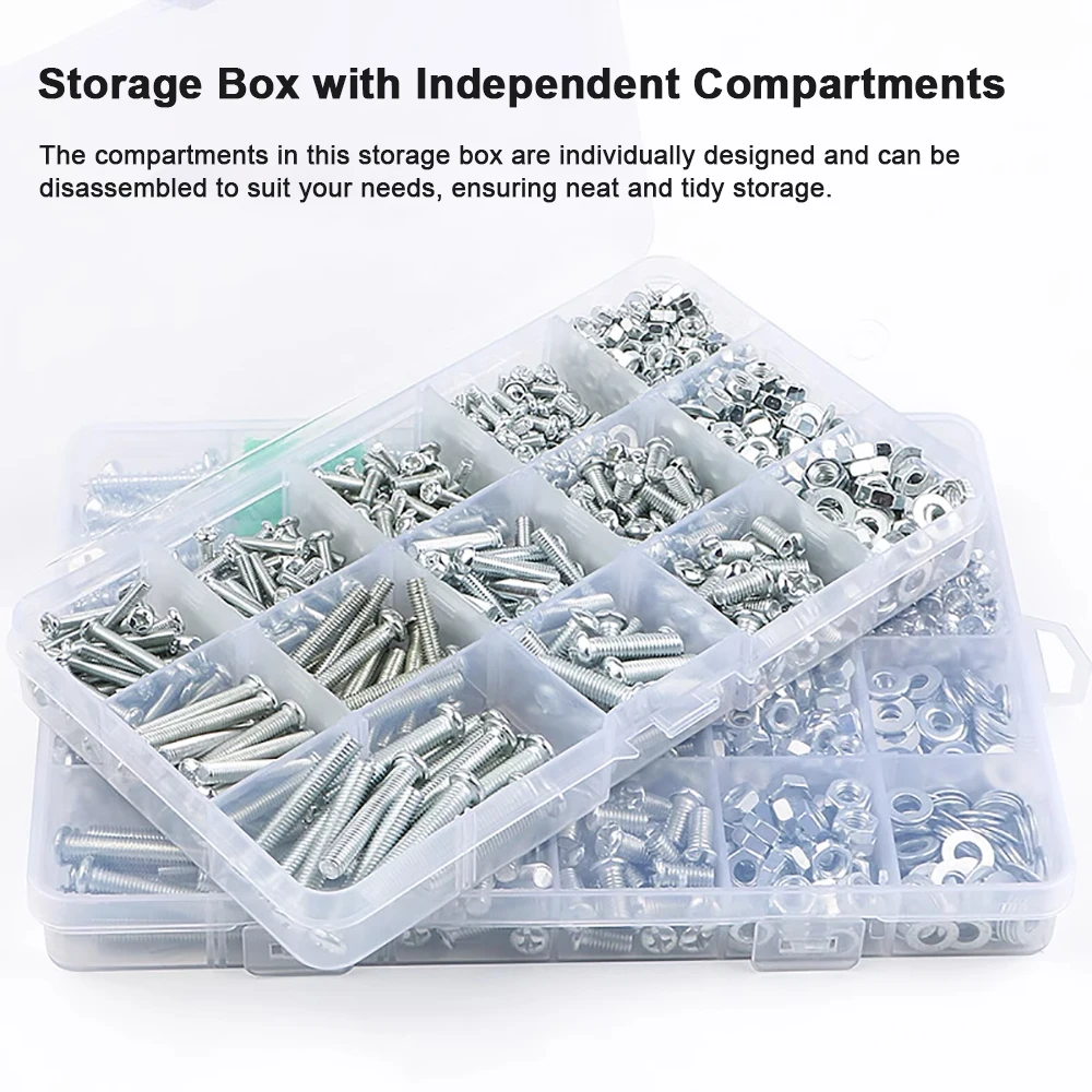 Nuts and Bolts Assortment Kit - M3, M4, M5, M6 Hex Head 304 Stainless Steel Bolts, Nuts, Flat Washers, and More
Nuts and Bolts Assortment Kit - M3, M4, M5, M6 Hex Head 304 Stainless Steel Bolts, Nuts, Flat Washers, and More