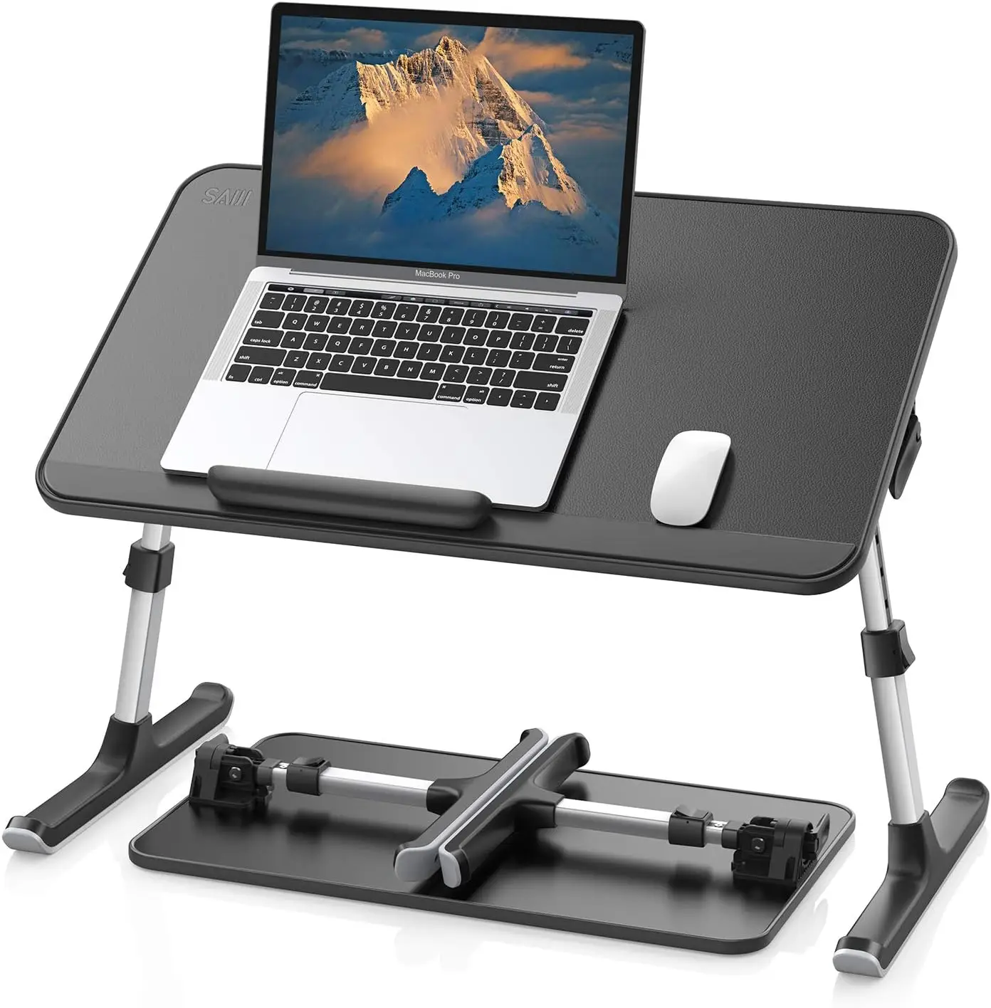 Leather Laptop Bed Tray Table, Adjustable Laptop Stand With Removable Stopper, Portable Lap Desks With Foldable Legs, Notebook
Leather Laptop Bed Tray Table, Adjustable Laptop Stand With Removable Stopper, Portable Lap Desks With Foldable Legs, Notebook