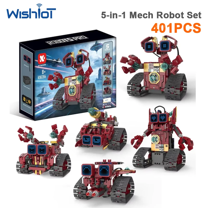 K96284 401PCS RC Robot Building Blocks APP Remote Control STEM Programming Brick Toy With LED Screen Gyroscope Gift For Boys
K96284 401PCS RC Robot Building Blocks APP Remote Control STEM Programming Brick Toy With LED Screen Gyroscope Gift For Boys