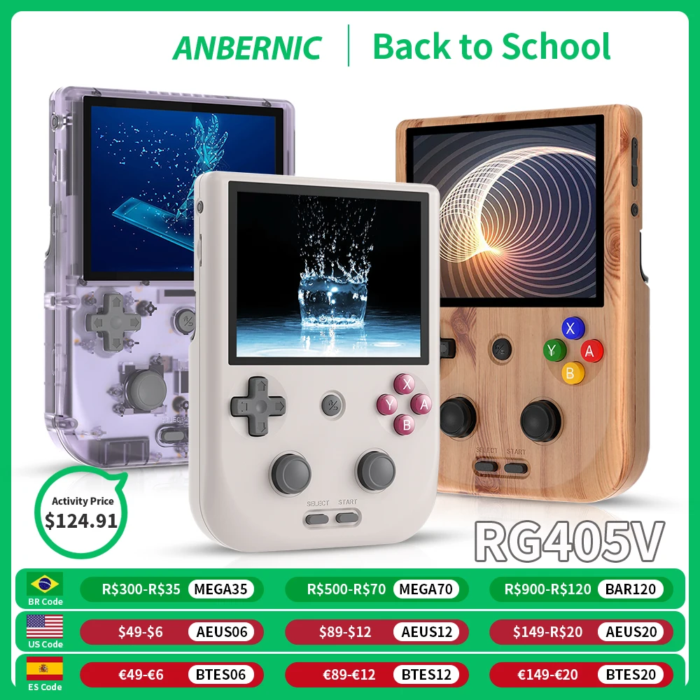 ANBERNIC RG405V Video Handheld Game Console 4" IPS HD Touch Screen Android 12 System T618 64-bit Wifi Portable Retro Game Player
ANBERNIC RG405V Video Handheld Game Console 4" IPS HD Touch Screen Android 12 System T618 64-bit Wifi Portable Retro Game Player