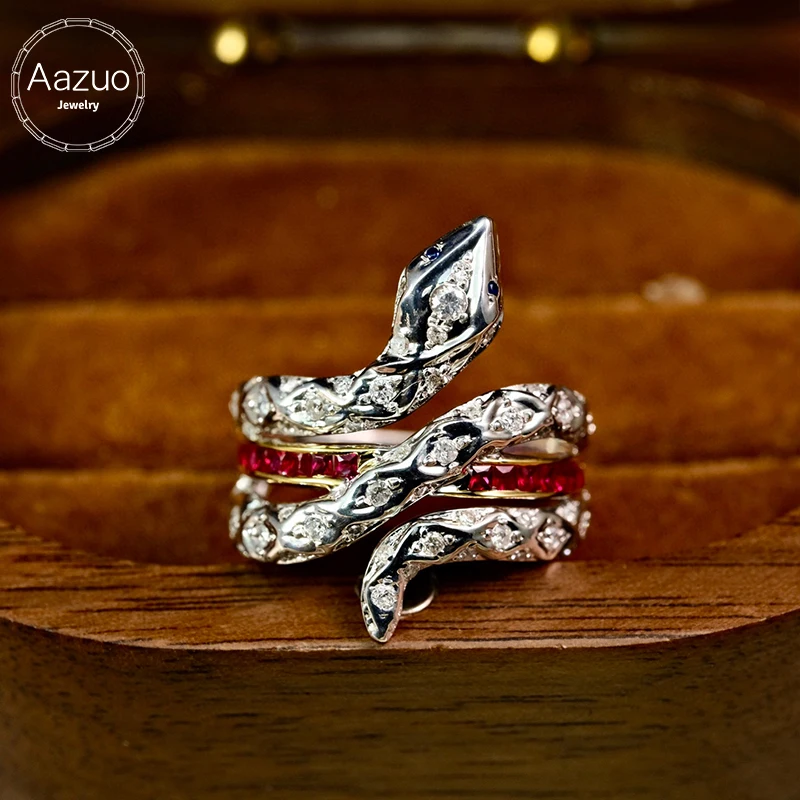 Aazuo Fine Jewelry 18-каратное белое золото с натуральными сапфирами, настоящие бриллианты, кольцо со змеей, подарочное для женщин, свадебный день, роскошный банкет, вечеринка
Aazuo Fine Jewelry 18-каратное белое золото с натуральными сапфирами, настоящие бриллианты, кольцо со змеей, подарочное для женщин, свадебный день, роскошный банкет, вечеринка