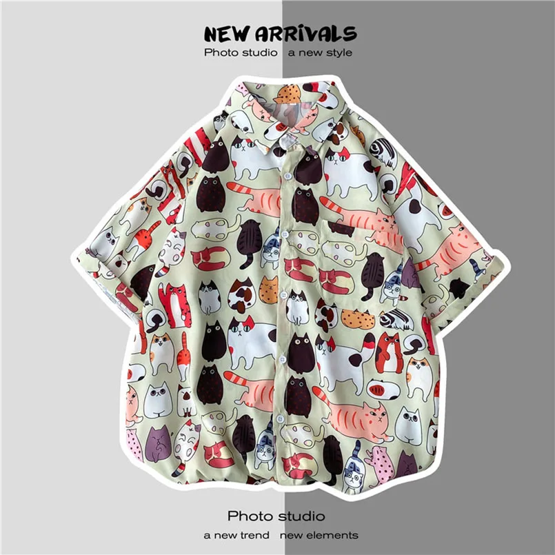 Summer Printed Casual Shirt Men Women Hawaii Short Sleeve Anime Cartoon Graphic Beach Shirts Japan Floral Oversize Clothes Z1
Summer Printed Casual Shirt Men Women Hawaii Short Sleeve Anime Cartoon Graphic Beach Shirts Japan Floral Oversize Clothes Z1