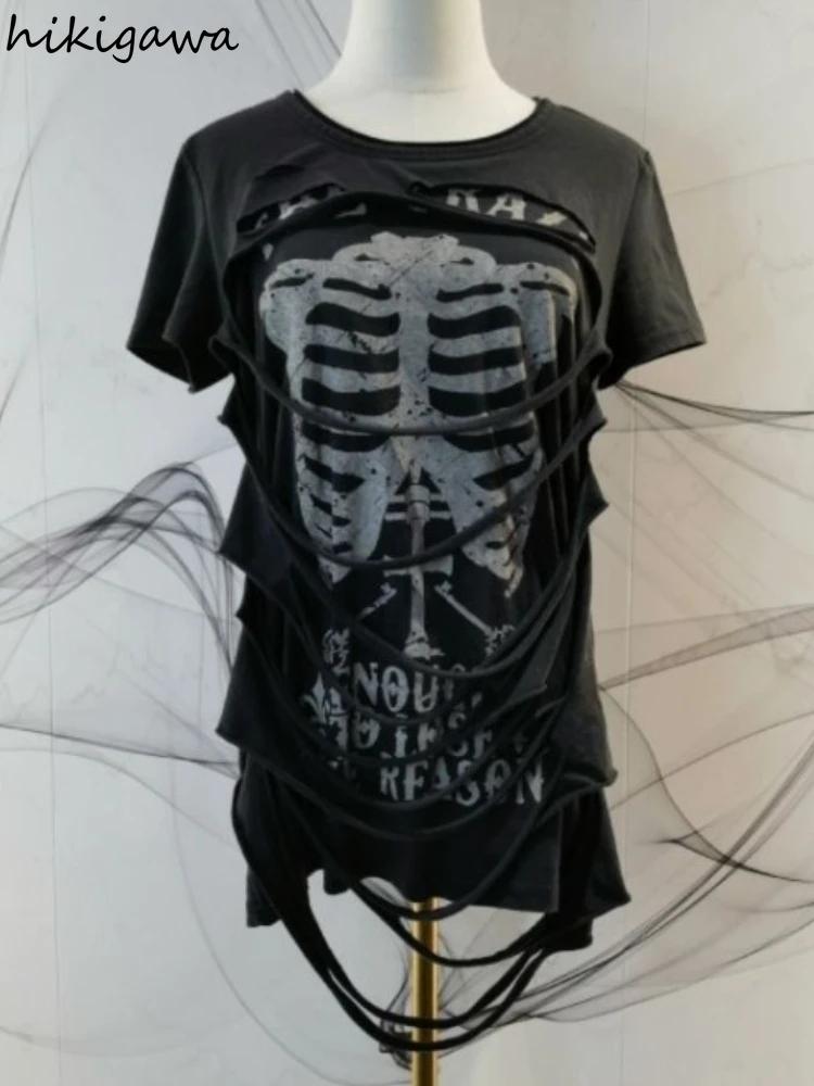 Harajuku T Shirt Women Streetwear Punk Tees Y2k Tops 2025 Ropa Mujer Skull Print Short Sleeve Camisetas Hollow Out Summer Tshirt
Harajuku T Shirt Women Streetwear Punk Tees Y2k Tops 2025 Ropa Mujer Skull Print Short Sleeve Camisetas Hollow Out Summer Tshirt