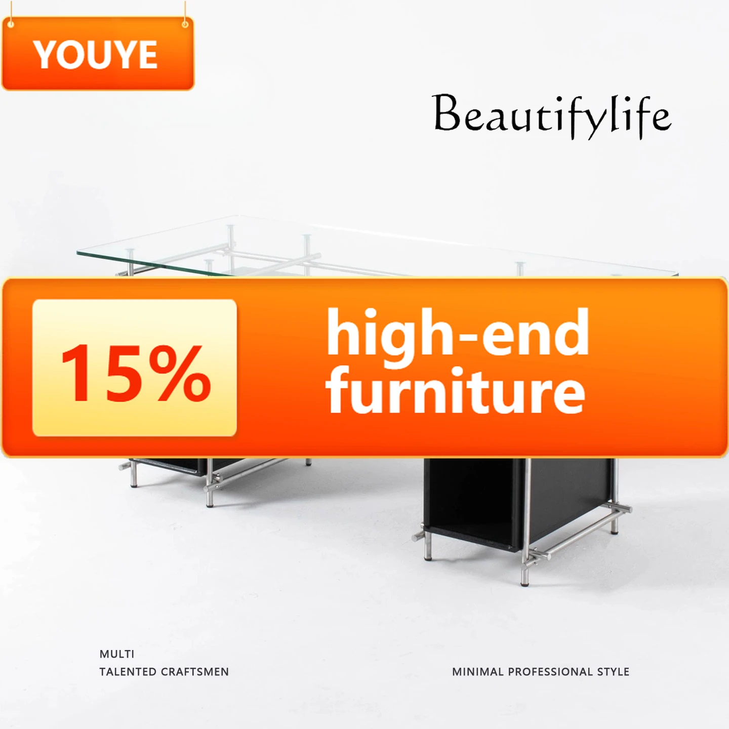 45o Italian Minimalist Tempered Glass Desk Stainless Steel Desk Long Workbench
45o Italian Minimalist Tempered Glass Desk Stainless Steel Desk Long Workbench