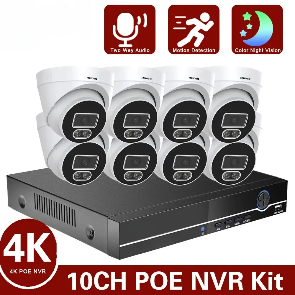 4CH 8MP POE NVR Kit 4K 8MP CCTV Dome Camera System 2 Way Audio Indoor Color Night Vision IP Cam Video Surveillance Set 8CH
4CH 8MP POE NVR Kit 4K 8MP CCTV Dome Camera System 2 Way Audio Indoor Color Night Vision IP Cam Video Surveillance Set 8CH