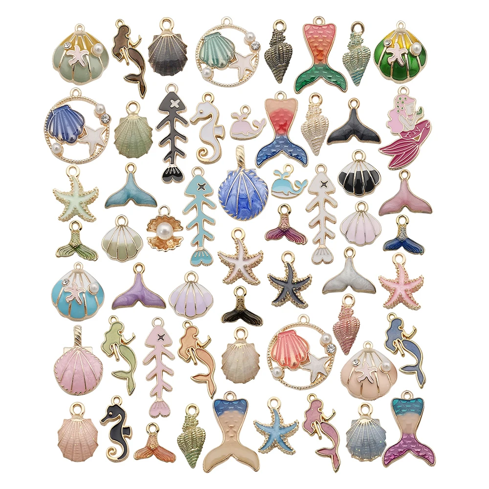 55pcs/lot Enamel Plated Zinc Alloy Marine Life Charms Pendant for DIY Necklace Bracelet Earrings Jewelry Making Findings
55pcs/lot Enamel Plated Zinc Alloy Marine Life Charms Pendant for DIY Necklace Bracelet Earrings Jewelry Making Findings