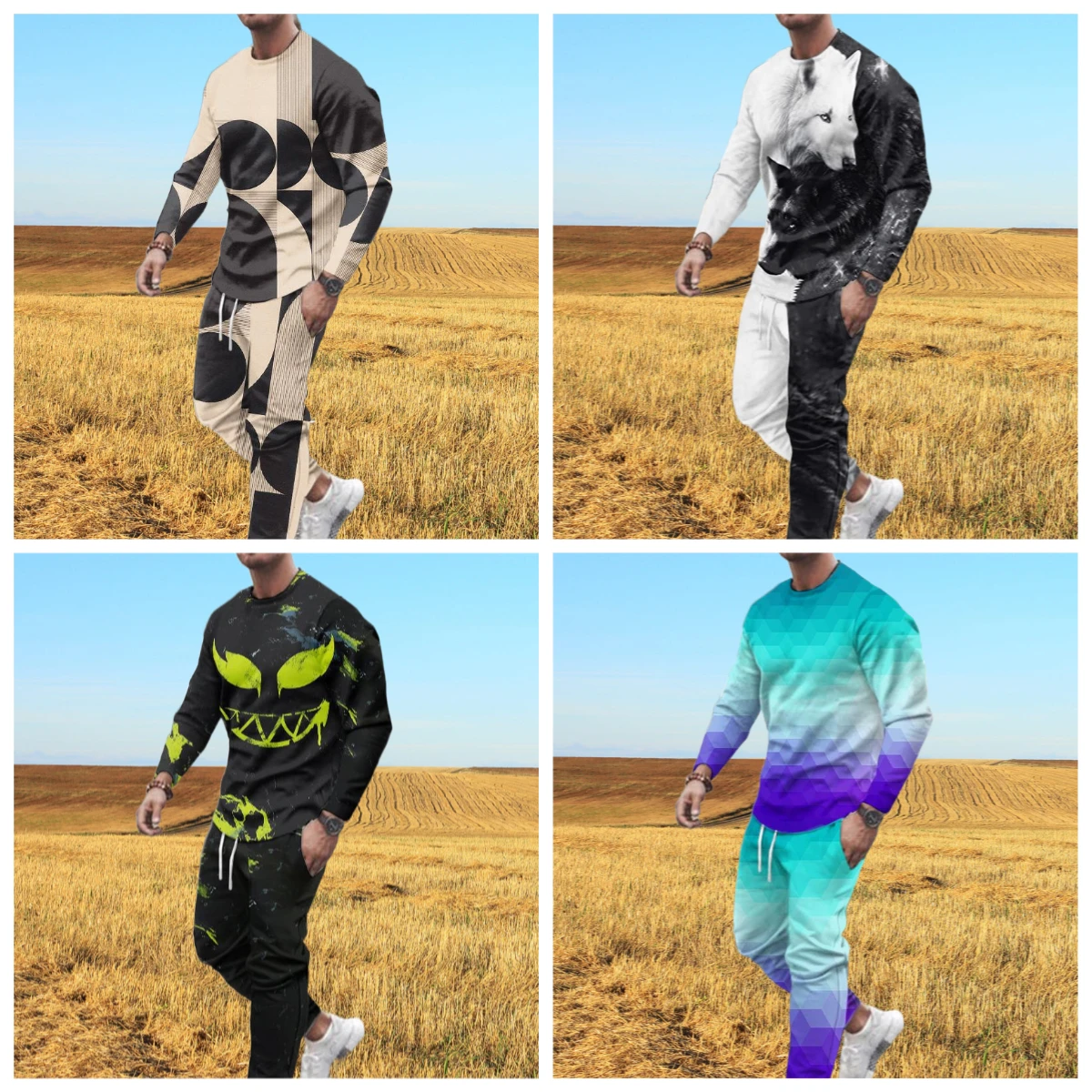2025 Antumn New Men's Long-sleeved T-shirt Pants Suit Personality 3d Print Fashion Wear Match Large Size Sweatshirt 2-piece Set
2025 Antumn New Men's Long-sleeved T-shirt Pants Suit Personality 3d Print Fashion Wear Match Large Size Sweatshirt 2-piece Set