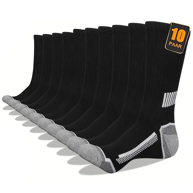 10 pairs Breathable Basketball Socks, Anti-Slip Cushioned Crew Socks for Sports, Training, Running & Outdoor Activities
10 pairs Breathable Basketball Socks, Anti-Slip Cushioned Crew Socks for Sports, Training, Running & Outdoor Activities