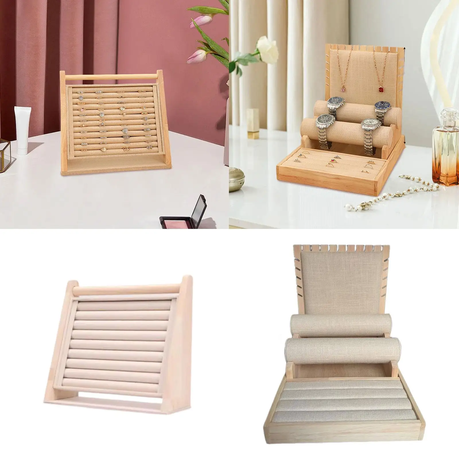 Wood Jewelry Storage Stand Display Stand Fashion Jewelry Organizer Display Board Rack for Cabinet Jewelry Counter Rings
Wood Jewelry Storage Stand Display Stand Fashion Jewelry Organizer Display Board Rack for Cabinet Jewelry Counter Rings