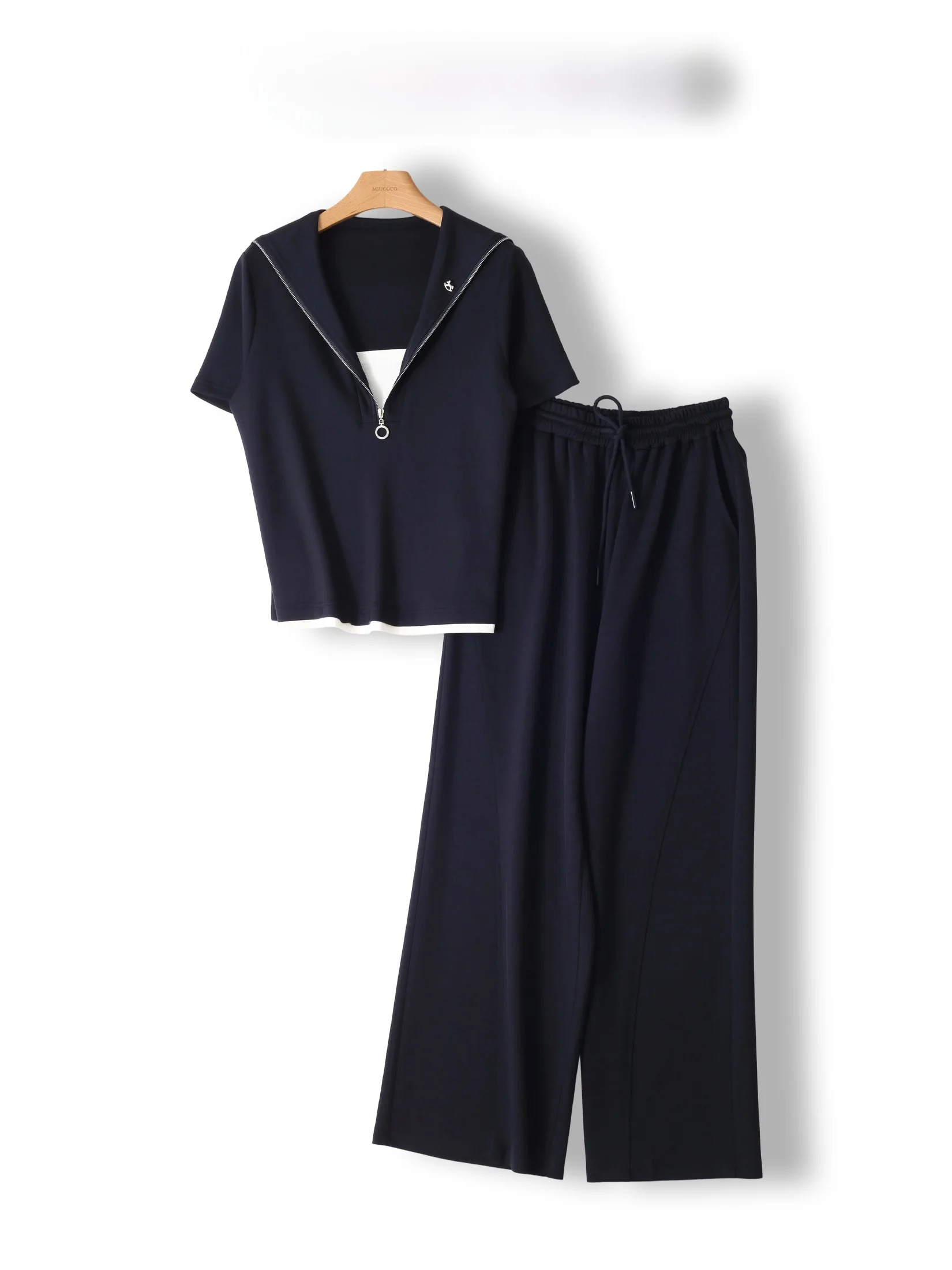 Casual Zipper Shoulder Women's Set plus Size Wide Leg Pants Two Piece Suit Comfortable Loose Fit Summer Fashion Outfit
Casual Zipper Shoulder Women's Set plus Size Wide Leg Pants Two Piece Suit Comfortable Loose Fit Summer Fashion Outfit