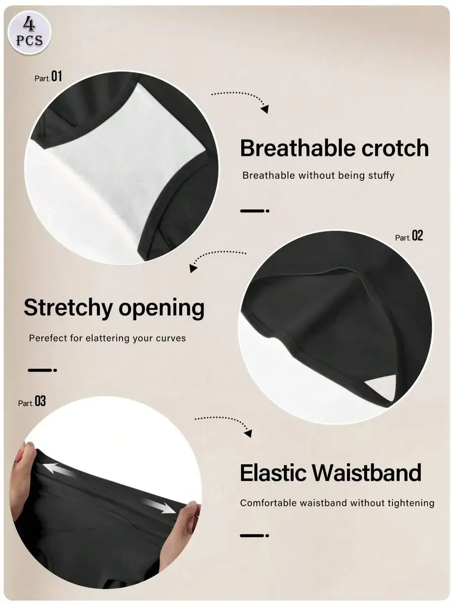 4 Pcs High Waist Seamless Tummy Control Underwear For Women
4 Pcs High Waist Seamless Tummy Control Underwear For Women