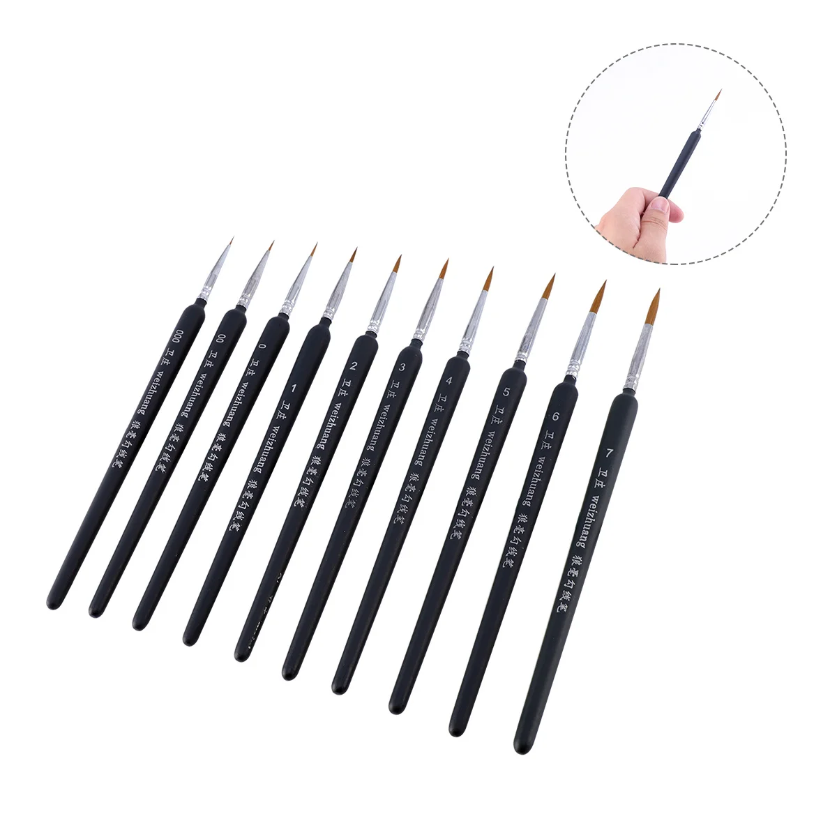 10Pcs Detail Paint Brush Set Lightweight Comfortable Grip Suitable for Miniatures Nail Art Acrylic Oil Painting Accessories
10Pcs Detail Paint Brush Set Lightweight Comfortable Grip Suitable for Miniatures Nail Art Acrylic Oil Painting Accessories
