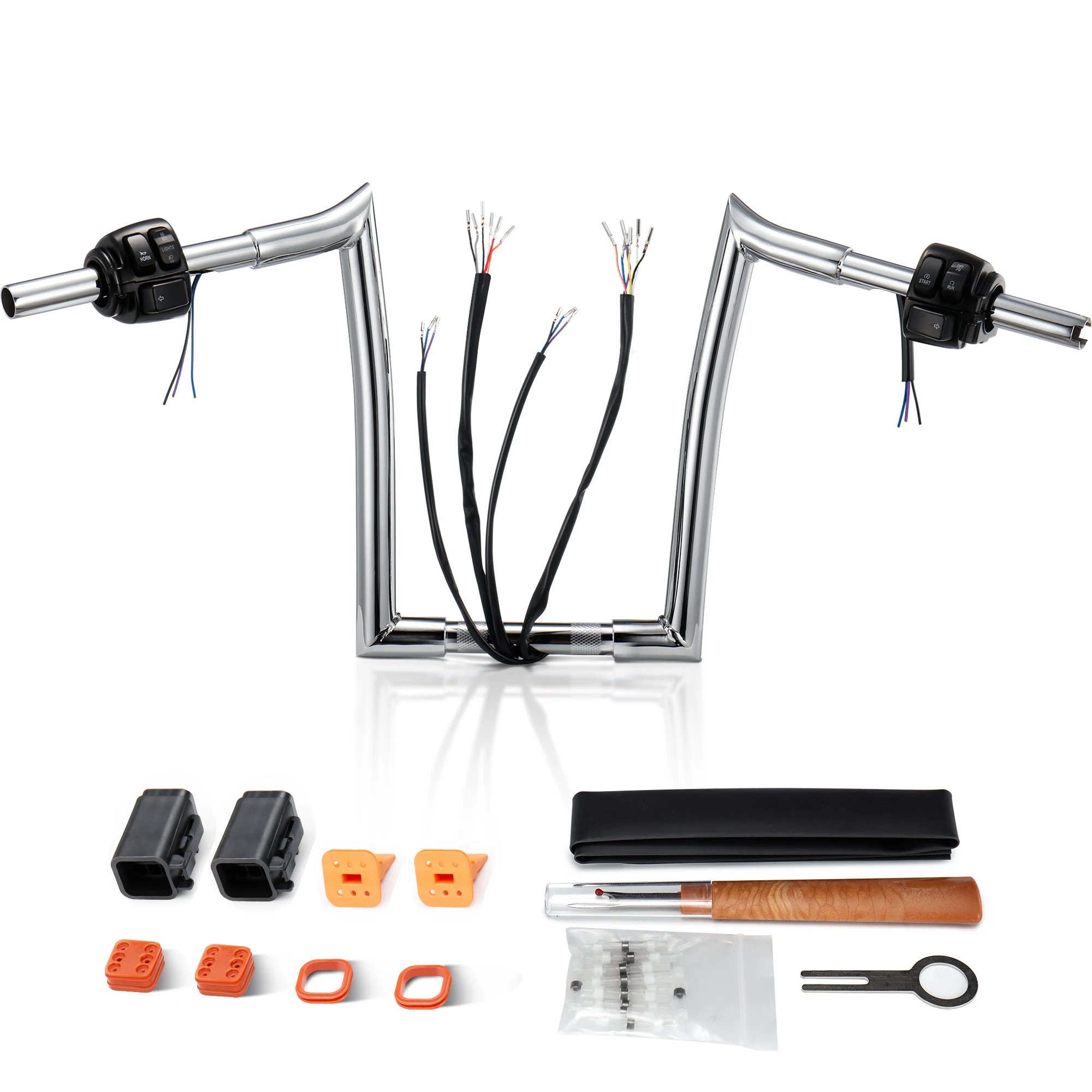 For Harley Prewired Handlebar with Switch Control Kit for Softail Dyna Sportster Road King 1996-2006
For Harley Prewired Handlebar with Switch Control Kit for Softail Dyna Sportster Road King 1996-2006