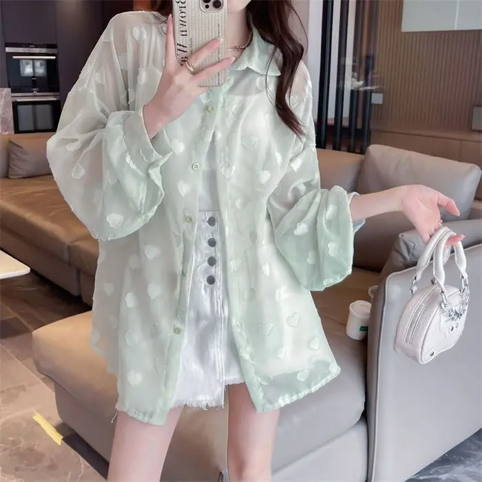 Spring Summer New Loose Casual Lightweight Breathable Sun Protection Long Sleeve Shirt Cardigan Women's Fashion Korean Style
Spring Summer New Loose Casual Lightweight Breathable Sun Protection Long Sleeve Shirt Cardigan Women's Fashion Korean Style