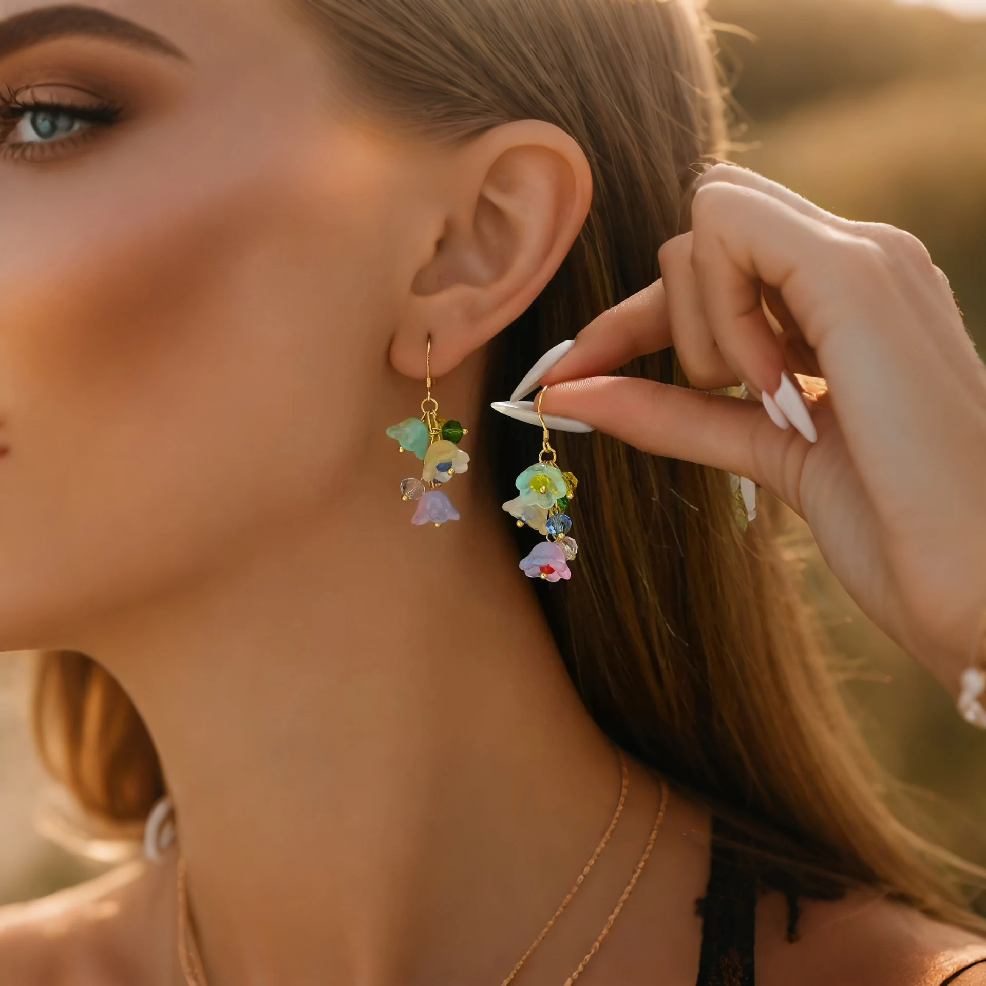 Cottagecore Floral Drop Earrings, Handmade Blooming Flowers Jewelry Gift for Her Spring Summer Boho Unique Dainty Hypoallergenic
Cottagecore Floral Drop Earrings, Handmade Blooming Flowers Jewelry Gift for Her Spring Summer Boho Unique Dainty Hypoallergenic