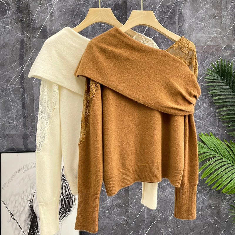 Кашемировый свитер-накидка Alashan 100% с асимметричным кружевным вырезом на плечах, вязаная верхняя одежда, модный повседневный стиль, длинный рукав
Кашемировый свитер-накидка Alashan 100% с асимметричным кружевным вырезом на плечах, вязаная верхняя одежда, модный повседневный стиль, длинный рукав