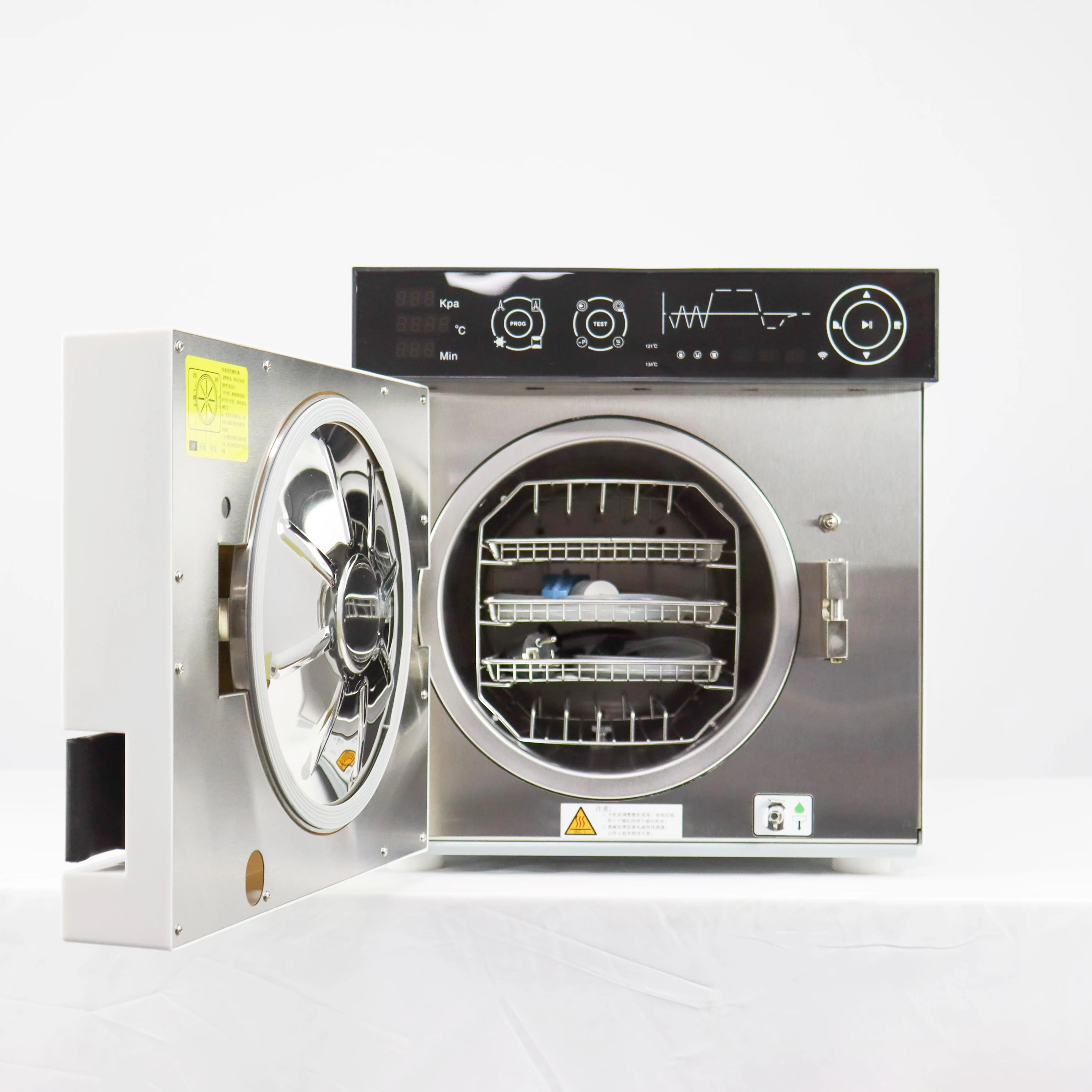 Portable Hospital Clinic den tal Autoclave Sterilizer 23L TableTop Class B Pulsating Steam Drying Machine with Printing Function
Portable Hospital Clinic den tal Autoclave Sterilizer 23L TableTop Class B Pulsating Steam Drying Machine with Printing Function