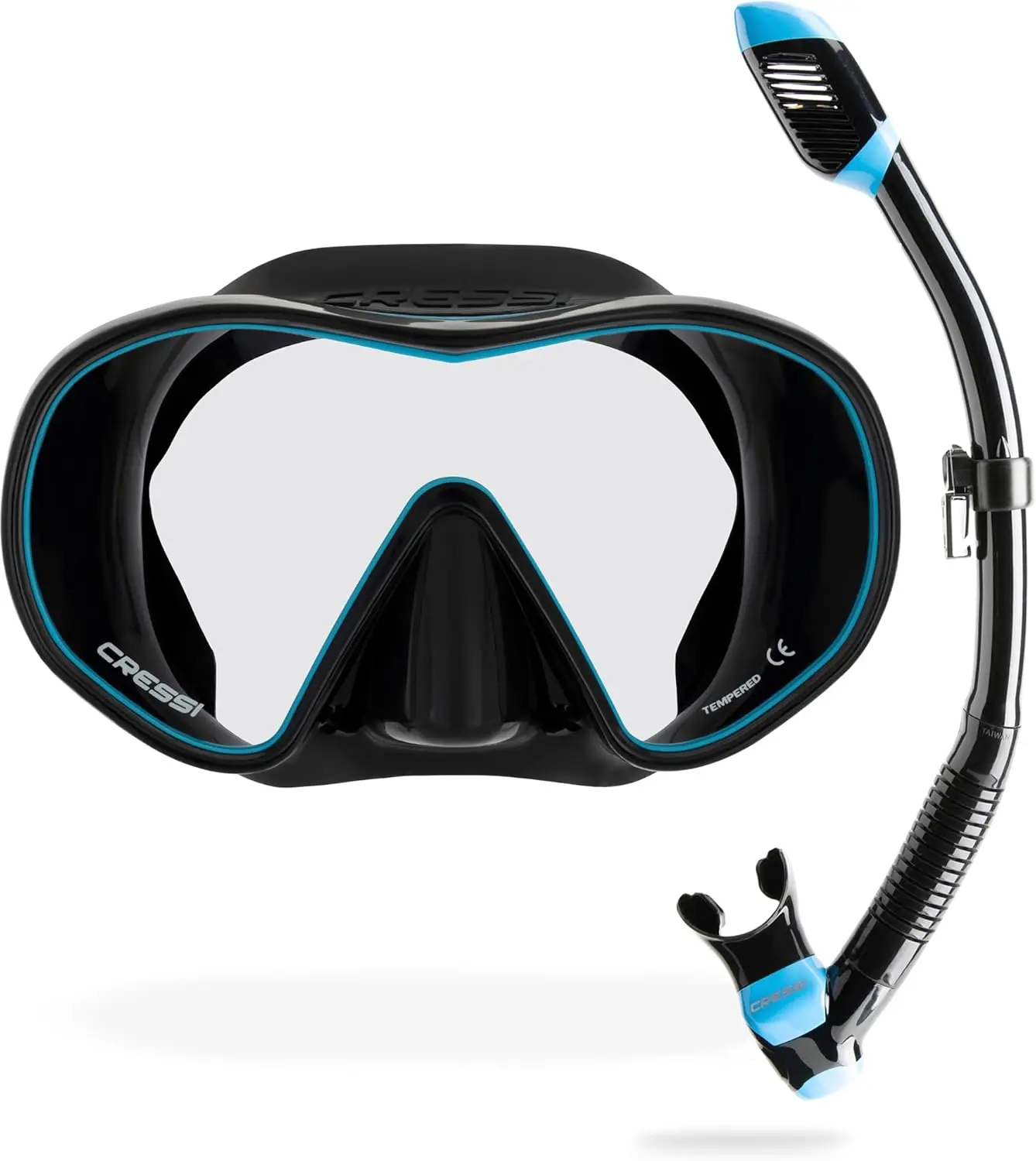 Single Lens Frameless Diving Mask & Dry Snorkel Set, for Snorkeling and Scuba Diving, Engineered in Italy
Single Lens Frameless Diving Mask & Dry Snorkel Set, for Snorkeling and Scuba Diving, Engineered in Italy