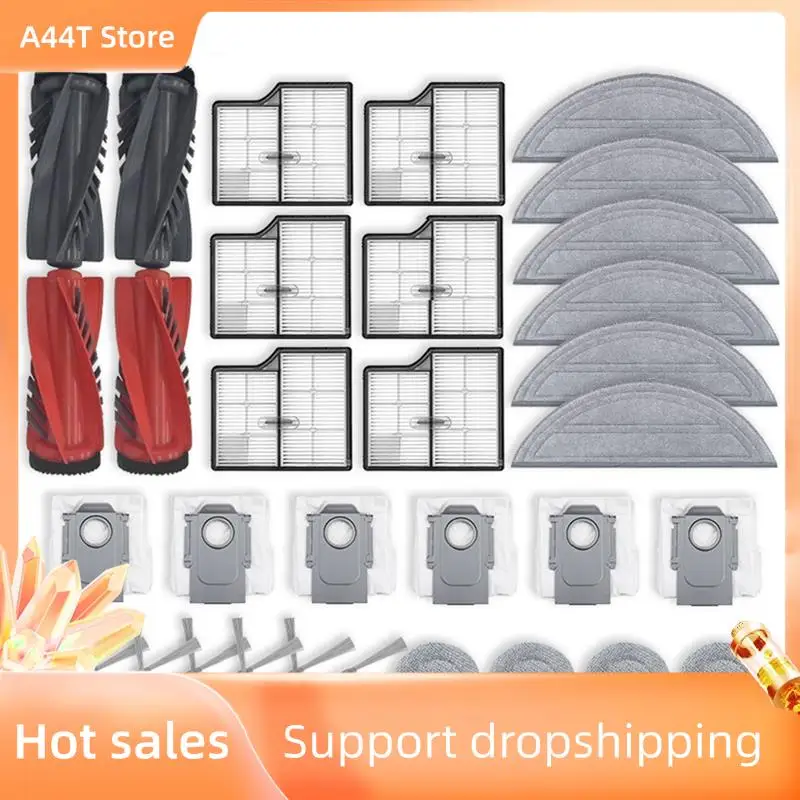 A44T For Roborock Saros 10/S9 Maxv Ultra Vacuum Replacement Parts Set-Main Roller, Side Brush, HEPA Filter, Mop Cloth& Dust Bag
A44T For Roborock Saros 10/S9 Maxv Ultra Vacuum Replacement Parts Set-Main Roller, Side Brush, HEPA Filter, Mop Cloth& Dust Bag