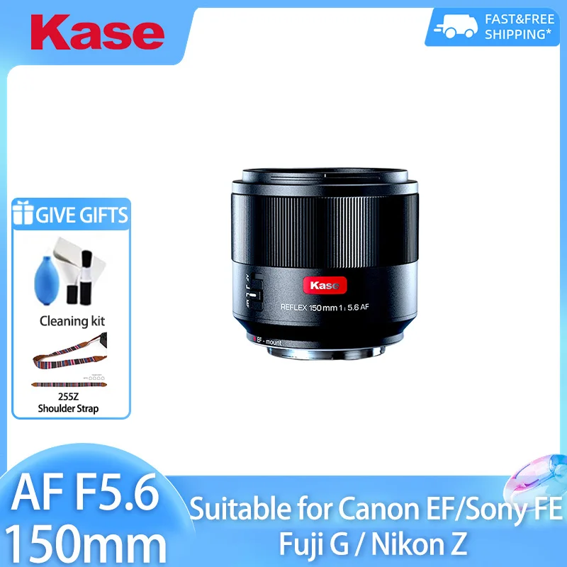 Kase 150mm F5.6 Reflex Lens Focal Length Large Aperture Full Frame Auto Focus Lens for Canon EF R7 R5 Sony FE Mount A7M4 Fuji G
Kase 150mm F5.6 Reflex Lens Focal Length Large Aperture Full Frame Auto Focus Lens for Canon EF R7 R5 Sony FE Mount A7M4 Fuji G
