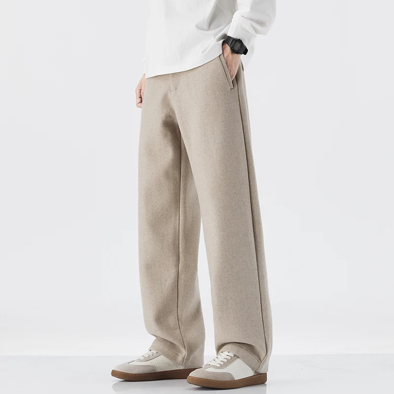 Мужские осенние повседневные универсальные брюки, модные мешковатые брюки, однотонные японские винтажные прямые широкие брюки из овечьей шерсти, уличная одежда
Мужские осенние повседневные универсальные брюки, модные мешковатые брюки, однотонные японские винтажные прямые широкие брюки из овечьей шерсти, уличная одежда