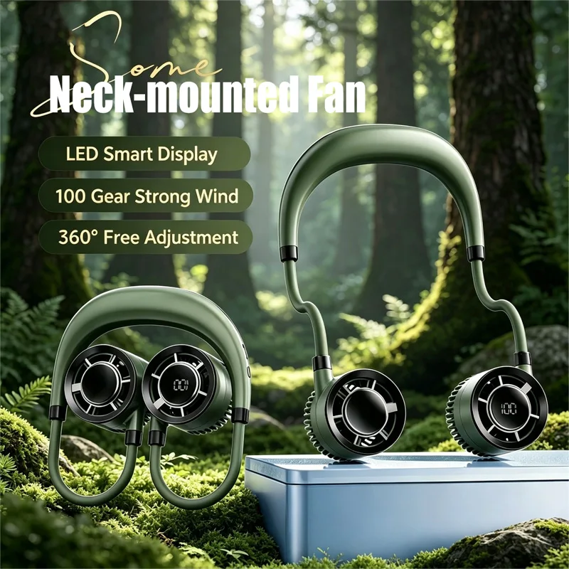 Neck-Worn Mini Fan with Digital Display Turbo Cooling Convenient Charging Portable for Indoor and Outdoor Use Long Battery Life
Neck-Worn Mini Fan with Digital Display Turbo Cooling Convenient Charging Portable for Indoor and Outdoor Use Long Battery Life
