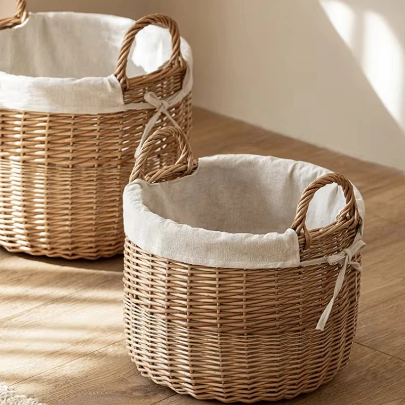 Japanese-style Wicker Laundry Basket Portable Dirty Clothes Hamper with Handles Bathroom Storage Basket with Lining
Japanese-style Wicker Laundry Basket Portable Dirty Clothes Hamper with Handles Bathroom Storage Basket with Lining