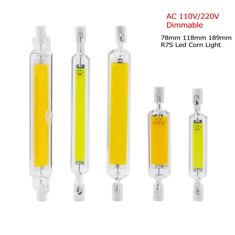 4pcs Led R7S Dimmable Glass Tube COB Bulb 78mm 118mm 189mm High Poer Led Corn Lamp Replace Haogen Light AC110V 220V Lampadas
4pcs Led R7S Dimmable Glass Tube COB Bulb 78mm 118mm 189mm High Poer Led Corn Lamp Replace Haogen Light AC110V 220V Lampadas