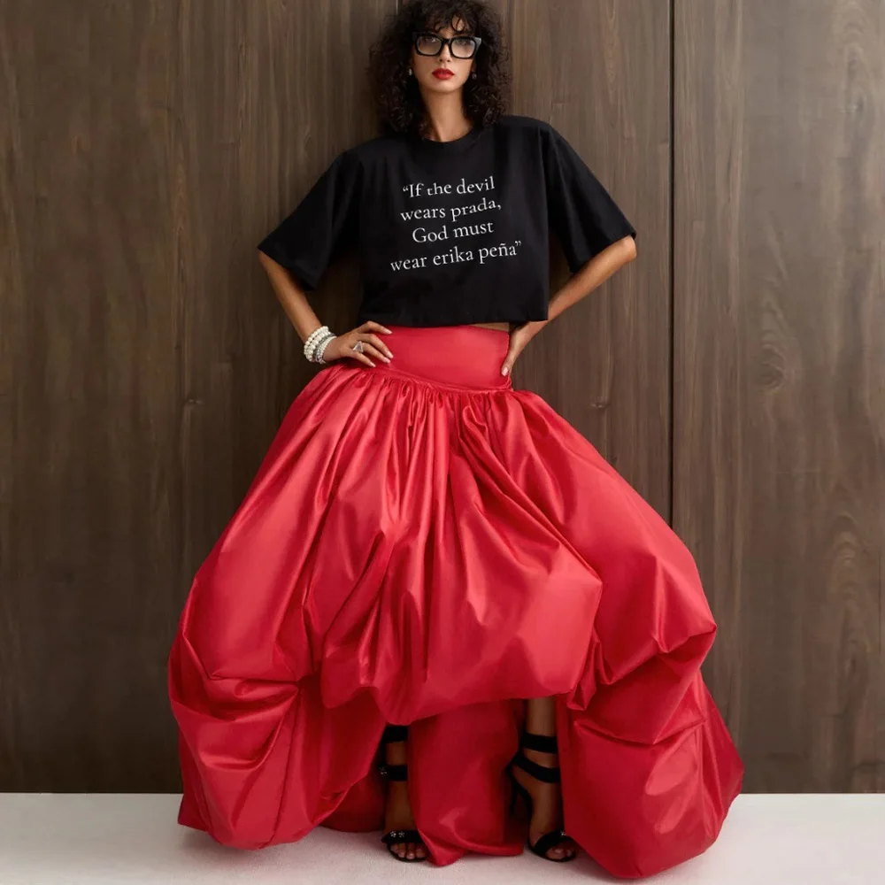 Dramatic Red Bubble Maxi Skirt Red Voluminous Ball Gown Skirt Women High Waist Statement Party Skirt High Low Evening Skirts
Dramatic Red Bubble Maxi Skirt Red Voluminous Ball Gown Skirt Women High Waist Statement Party Skirt High Low Evening Skirts