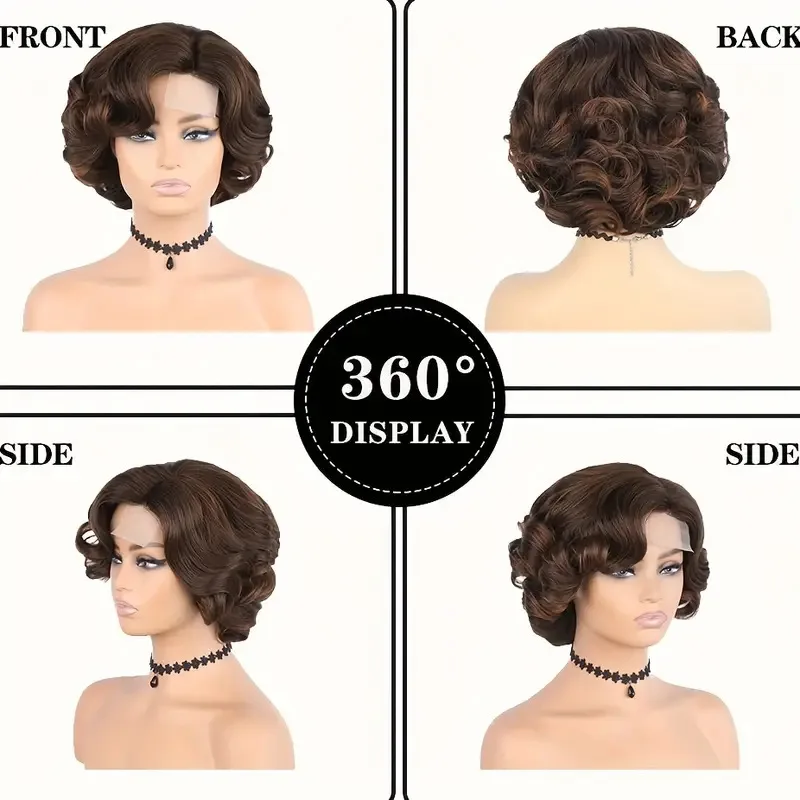 Synthetic Short Wavy Lace Wig for Women Multi-Color Side Part Natural Style Costume Party Daily Use Cosplay
Synthetic Short Wavy Lace Wig for Women Multi-Color Side Part Natural Style Costume Party Daily Use Cosplay