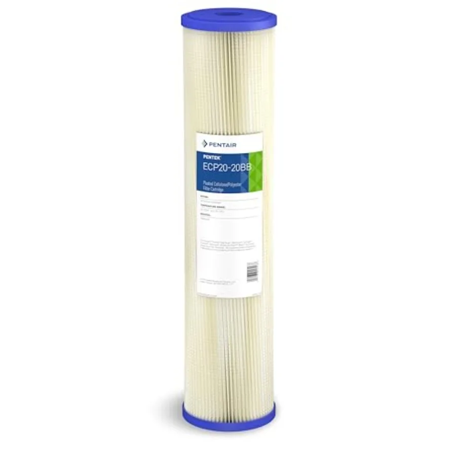 Pentair ECP20-20BB Big Blue Sediment Water Filter 20-Inch Whole House Heavy Duty Pleated Cellulose Polyester Replacement Cartri
Pentair ECP20-20BB Big Blue Sediment Water Filter 20-Inch Whole House Heavy Duty Pleated Cellulose Polyester Replacement Cartri