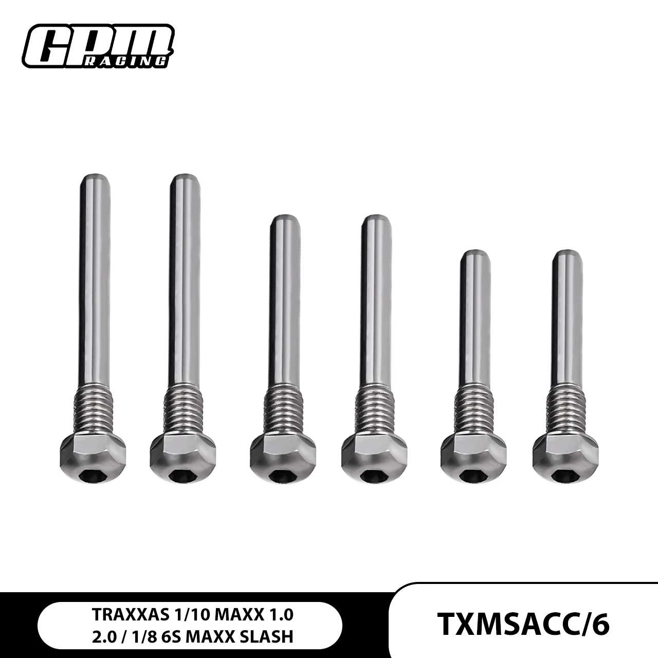 GPM Винтовой штифт передней/задней подвески из нержавеющей стали TRAXXAS 1/10 Maxx Maxx Slash
GPM Винтовой штифт передней/задней подвески из нержавеющей стали TRAXXAS 1/10 Maxx Maxx Slash
