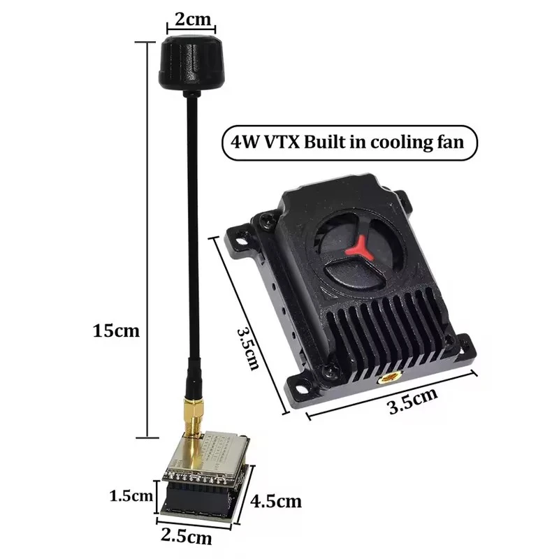 3.3G 3W 4w Max VTX FPV Time Traveling Machine Parts 16CH Simulation Image Transmission Module VRX Receiver Drone Parts
3.3G 3W 4w Max VTX FPV Time Traveling Machine Parts 16CH Simulation Image Transmission Module VRX Receiver Drone Parts
