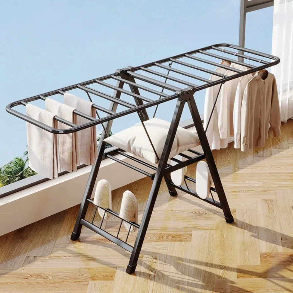 Multifunctional removable 3-layer metal drying rack, double wing folding storage, balcony or outdoor use
Multifunctional removable 3-layer metal drying rack, double wing folding storage, balcony or outdoor use