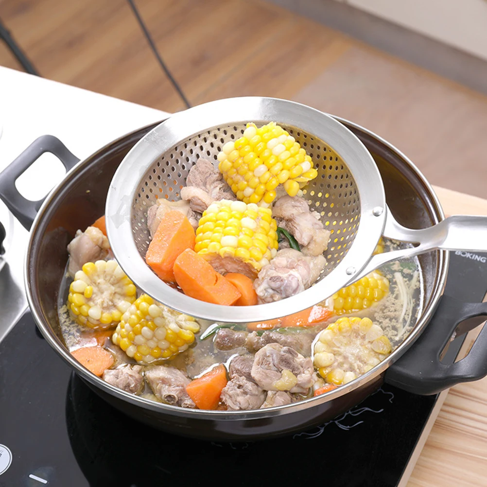 Stainless Steel Colander Food Sieve Strainer Kitchen Tools Mesh Strainers Long Handle Premium Sift Dry Safe Stack
Stainless Steel Colander Food Sieve Strainer Kitchen Tools Mesh Strainers Long Handle Premium Sift Dry Safe Stack
