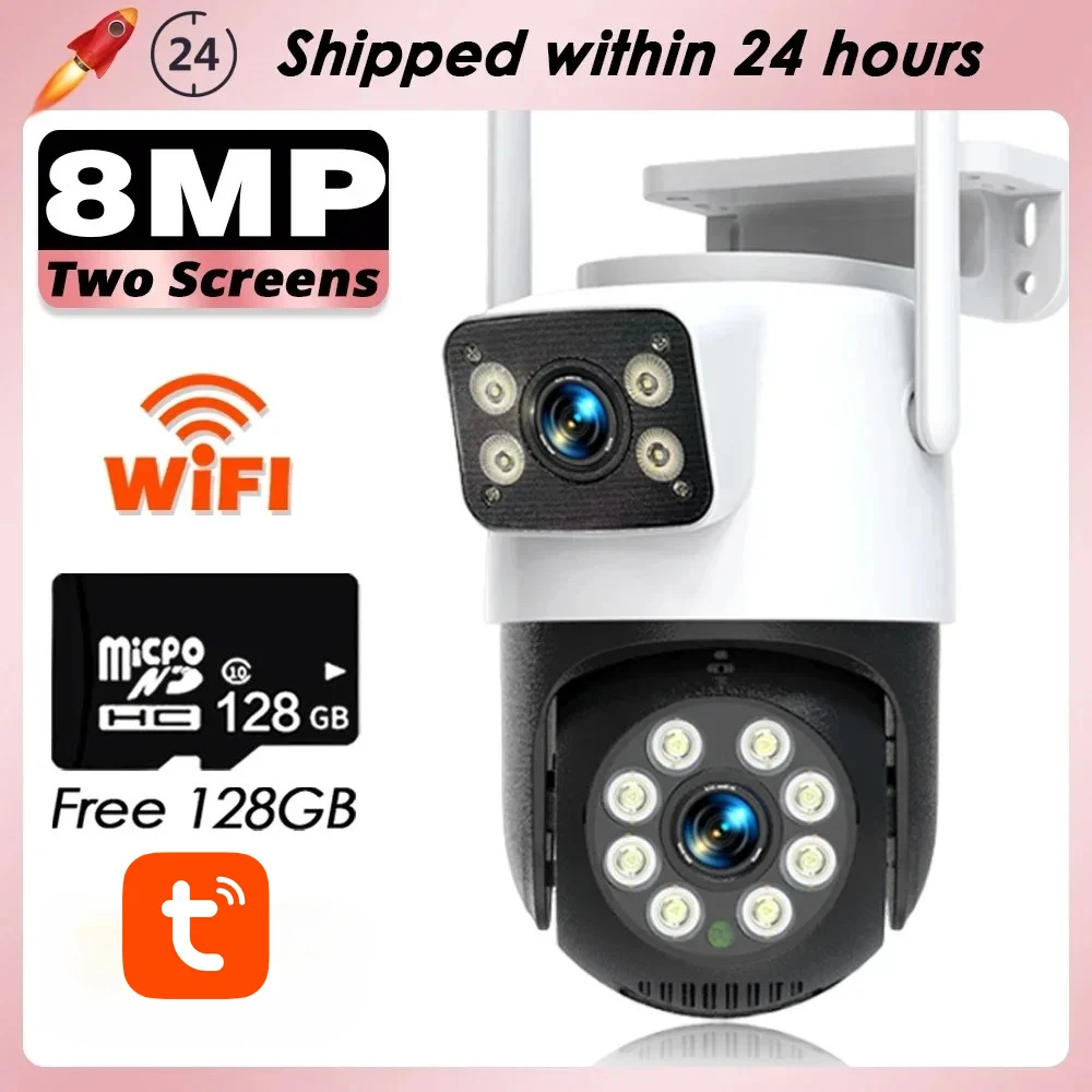 Tuya 360 Wireless Outdoor 4K 8MP WiFi Security Camera Two Screens Video Surveillance IP Camera Smart Home CCTV PTZ Auto Tracking
Tuya 360 Wireless Outdoor 4K 8MP WiFi Security Camera Two Screens Video Surveillance IP Camera Smart Home CCTV PTZ Auto Tracking
