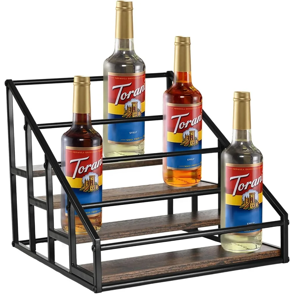 coffee syrup organizer rack, liquor bottle display shelf, spice racks, 4-tier 16 syrup bottles holder stand for coffee bar kitch
coffee syrup organizer rack, liquor bottle display shelf, spice racks, 4-tier 16 syrup bottles holder stand for coffee bar kitch