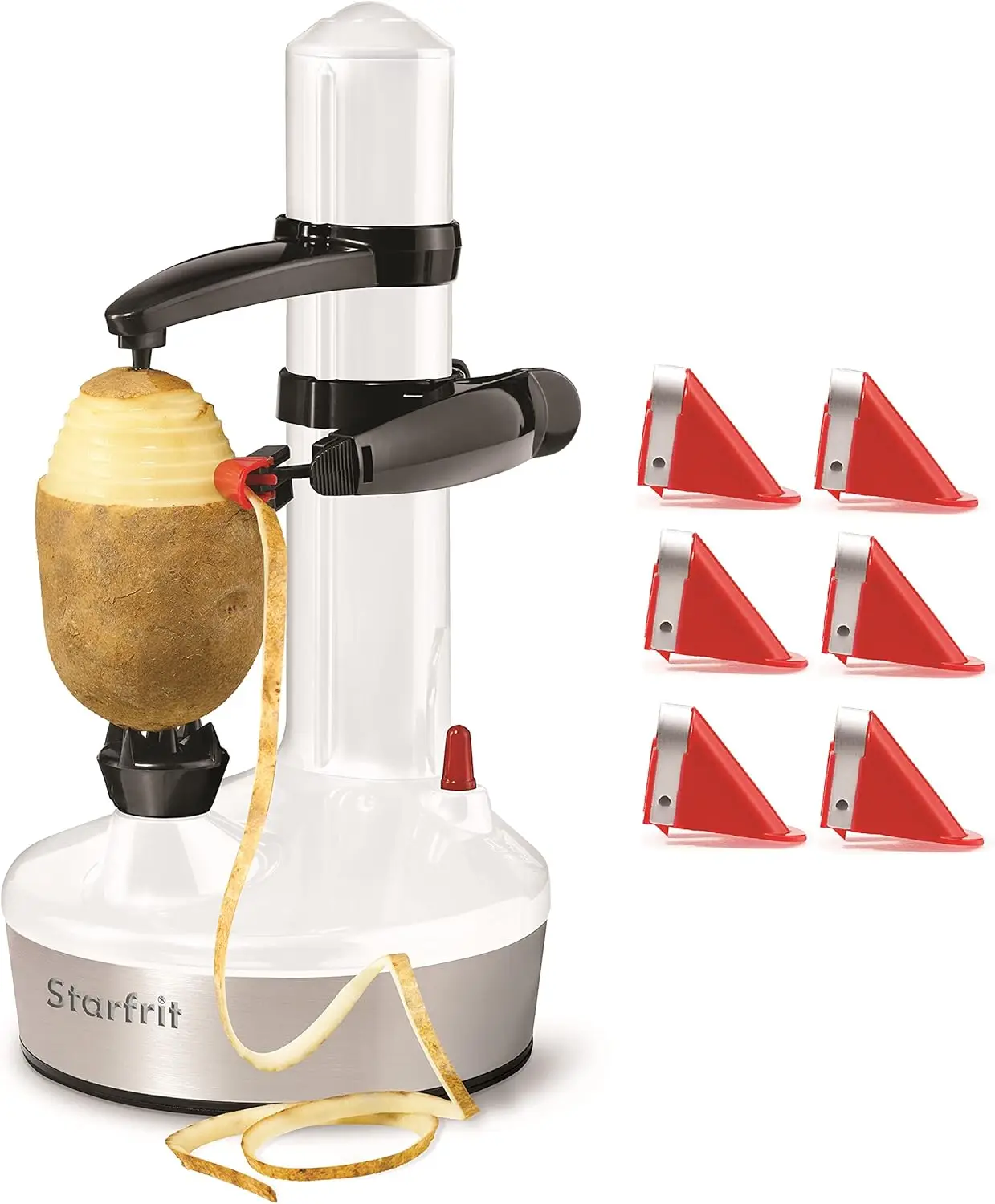 Rotato Express 2.0 + 6 Replacement Blades | Updated Model - Electric Peeler (White)
Rotato Express 2.0 + 6 Replacement Blades | Updated Model - Electric Peeler (White)