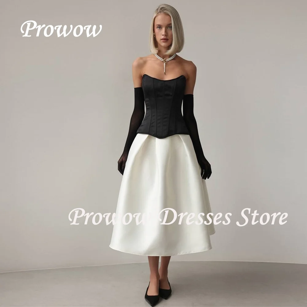 Prowow Elegant Contrast Color Evening Dress Sweetheart Neck A Line Wedding Party Gown Pleats Mid-calf Length Customized
Prowow Elegant Contrast Color Evening Dress Sweetheart Neck A Line Wedding Party Gown Pleats Mid-calf Length Customized