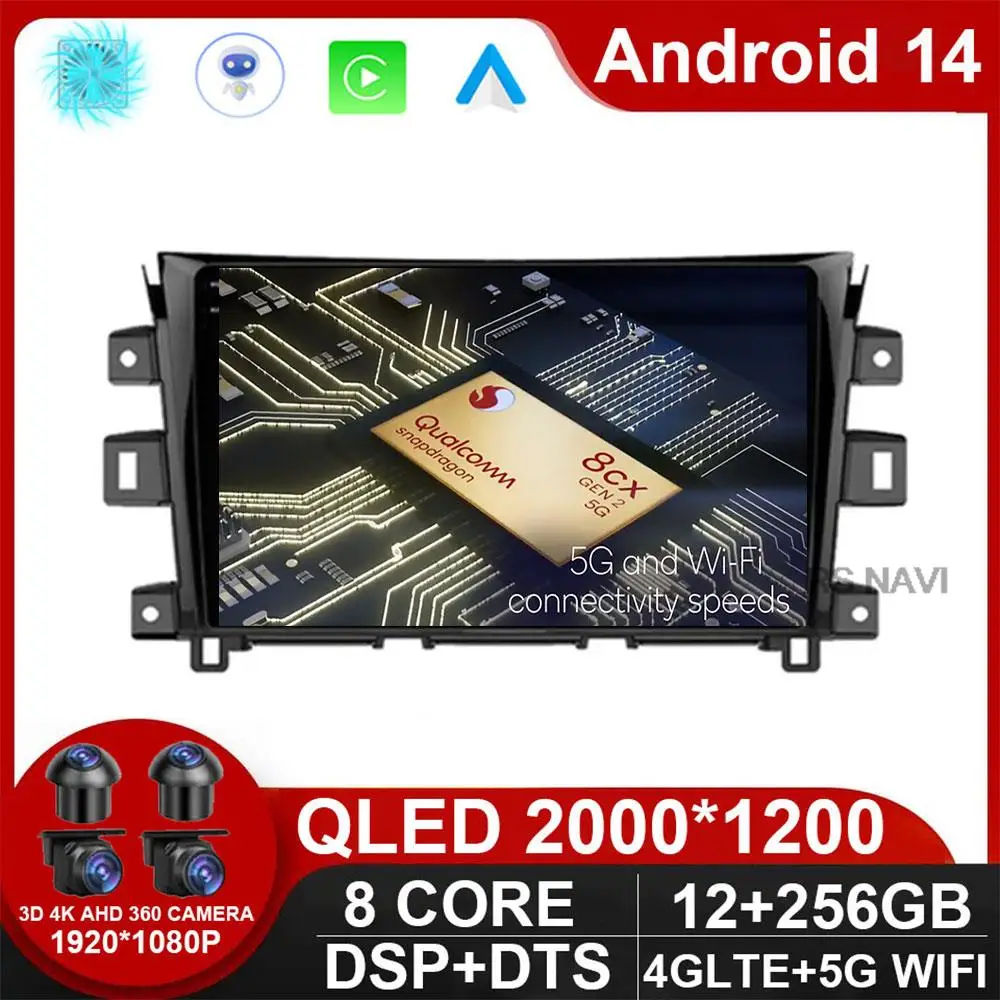 WiFi Bluetooth Android 14 For Nissan NAVARA Frontier NP300 2015 2016 2017 Car Player Video Navigation Radio Multimedia GPS DVD
WiFi Bluetooth Android 14 For Nissan NAVARA Frontier NP300 2015 2016 2017 Car Player Video Navigation Radio Multimedia GPS DVD