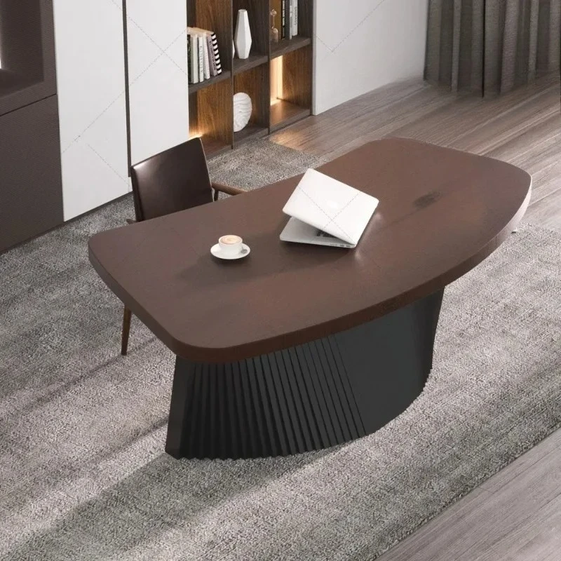Desk senior sense special-shaped boss table household solid wood computer desk
Desk senior sense special-shaped boss table household solid wood computer desk