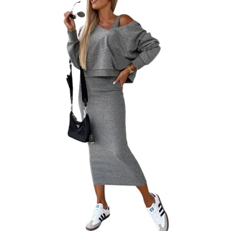 Women's Autumn & Winter Solid Sleeveless Dress Set Hooded Sweatshirt Short Top Set Two-piece Set Sexy 2 Pieces Set Women Outfit
Women's Autumn & Winter Solid Sleeveless Dress Set Hooded Sweatshirt Short Top Set Two-piece Set Sexy 2 Pieces Set Women Outfit